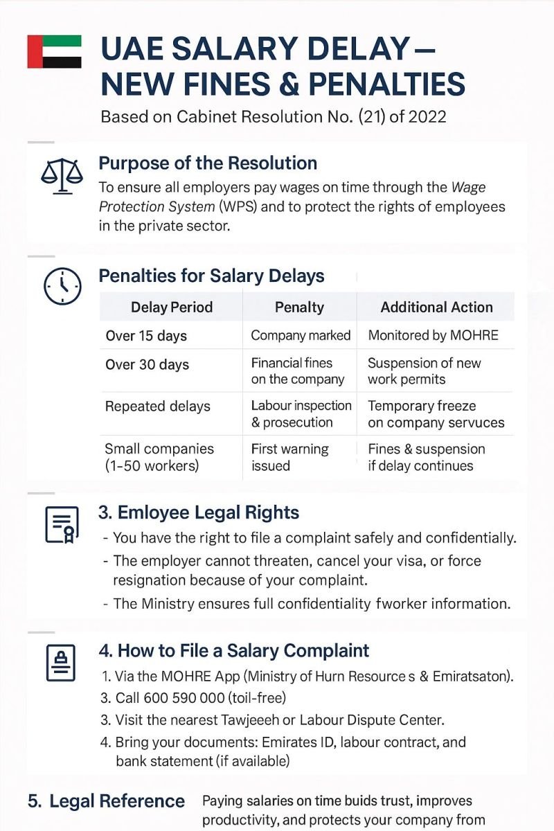 salary delay complaint UAE